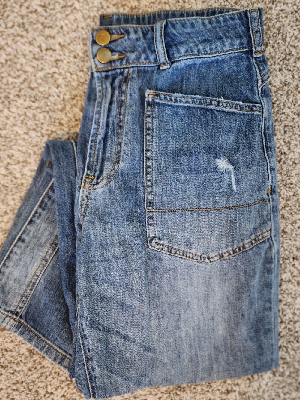 🫶Anthropologie The Wanderer Relaxed Tapered Utility Jeans. Sz 27 Boho✨️